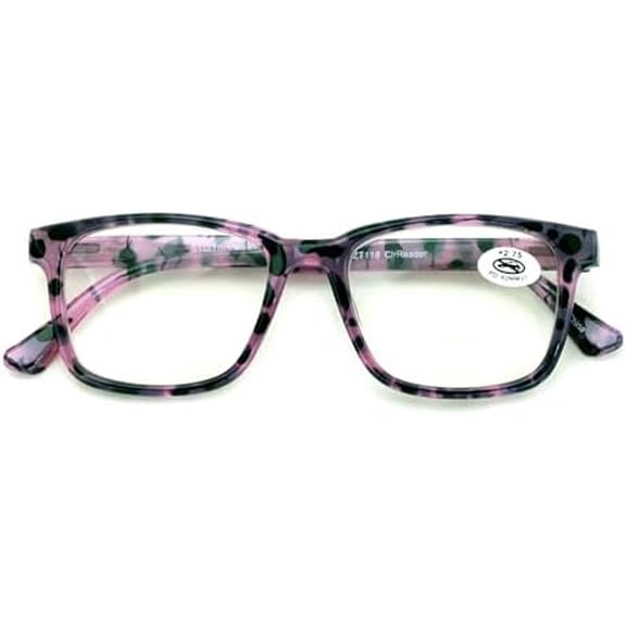 Women Progressive Reading Glasses No Line Clear on Top Bifocals Reader - Marble Print