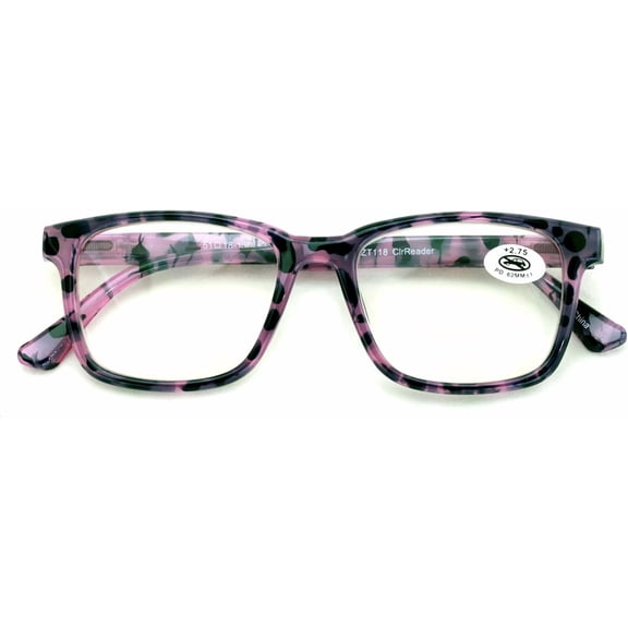Women Progressive Reading Glasses No Line Clear on Top Bifocals Reader - Marble Print