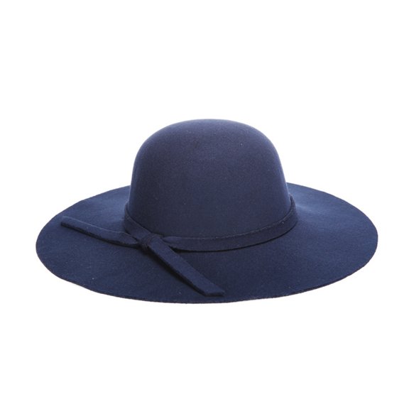 Women Prom Hat Vintage Style Retro Sweet Elegant Easy to Match Classic Portable Wide Brim Round Shape Felt Hat Gift
