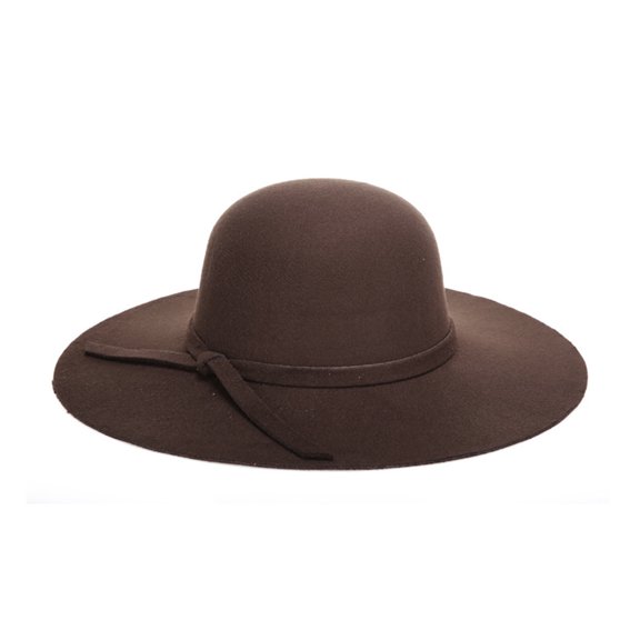 Women Prom Hat Vintage Style Retro Sweet Elegant Easy to Match Classic Portable Wide Brim Round Shape Felt Hat Gift