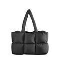 thumbnail image 1 of Women Puffer Bag Quilted Bag Lightweight Puffy Tote Bag Soft Puffer Big Capacity Puffy Tote Bag Carryall Gym Bag, 1 of 6