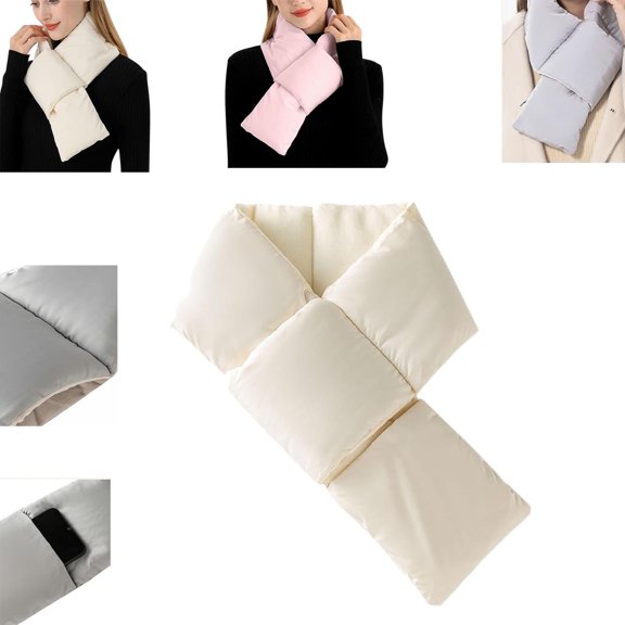 Women Puffer Fashion Adjustable Scarf Lightweight Outdoor Scarves,Puffer Fashion Adjustable Scarf Lightweight Outdoor Scarves,Lightweight Neckwarmer Solid Color Neck Wrap