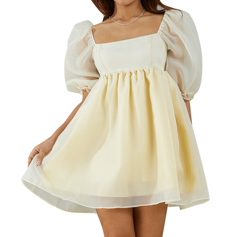 Women Puffy Tulle Princess Dress Square Neck Bubble Sleeve Short Dress Ruffle Mesh Mini Dress Plus Size - Walmart.com Women Puffy Tulle Princess Dress Square Neck Bubble Sleeve Short Dress Ruffle Mesh Mini Dress Plus Size - Walmart.com