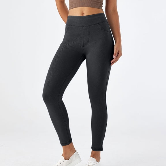 Women Pull On Skinny Jeans For Women Stretchy High Waisted Leggings Slim Fit Jeans