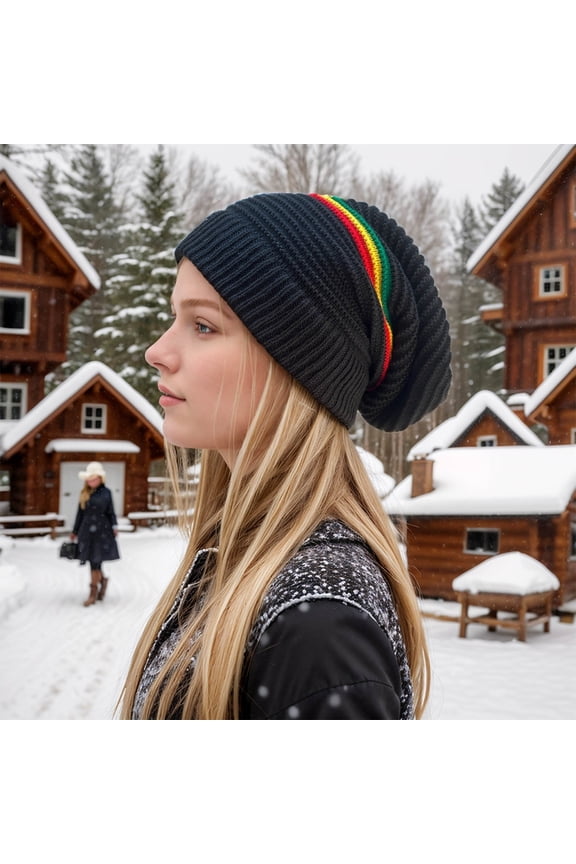 Women Pullover Cap Autumn And Winter Fashion Solid Color Pile Cap Ear Warm Knitted Hat Warm Gear for Men Mens Cold Weather Hat Ice Hat Mens Ski Hat Ears Cover for Winter Winter Headgear Men Ski Hats