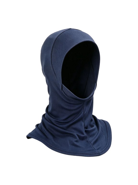 Women Pullover Hijab Undercap,Full Neck Coverage Under Scarf,Ready to Wear Instant Hijab,Stretchy Sports Turban,Soft Muslim Head Covering for Daily Casual All Season Navy