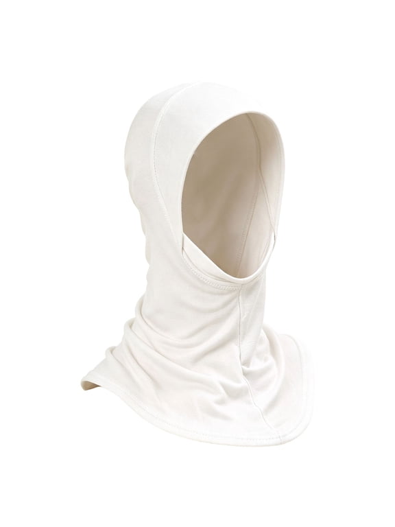 Women Pullover Hijab Undercap,Full Neck Coverage Under Scarf,Ready to Wear Instant Hijab,Stretchy Sports Turban,Soft Muslim Head Covering for Daily Casual All Season White