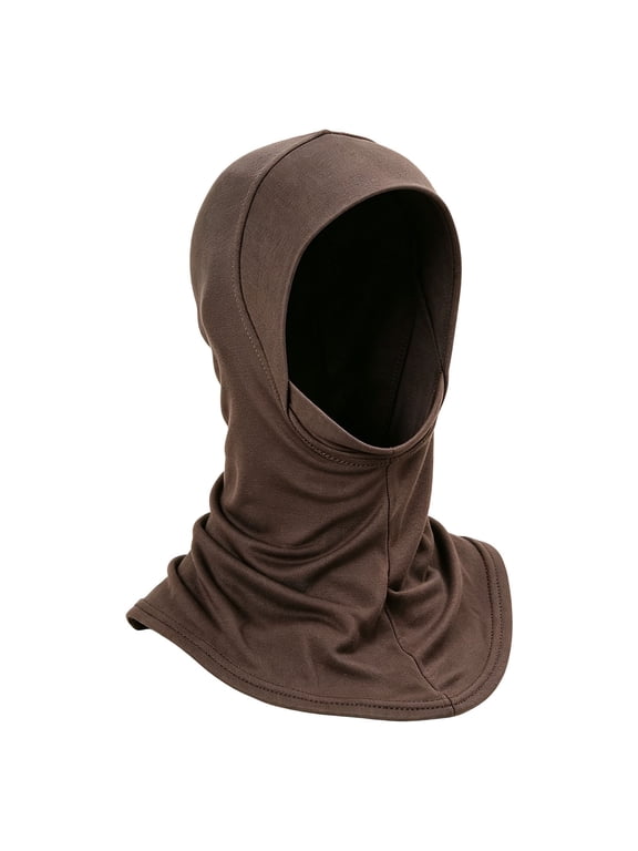 Women Pullover Hijab Undercap,Full Neck Coverage Under Scarf,Ready to Wear Instant Hijab,Stretchy Sports Turban,Soft Muslim Head Covering for Daily Casual All Season Coffee