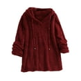 thumbnail image 1 of Women Pullover Hoodie for Women Long Sleeve Hooded Fleece Sweatshirts for Juniors Fashion Sweater Outwear Autumn Winter Warm Fuzzy Hoodies Tops for Ladies, 1 of 2