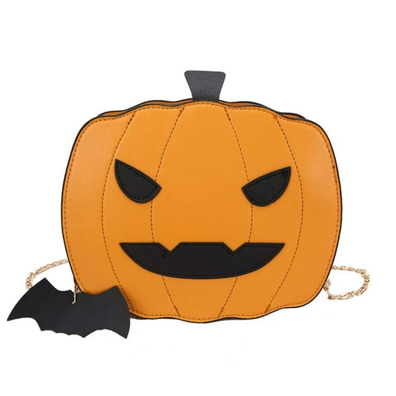 Women Pumpkin Shoulder Bag Novelty Devil Crossbody Purse Fashion Halloween Trick or Treat Purses and Handbags