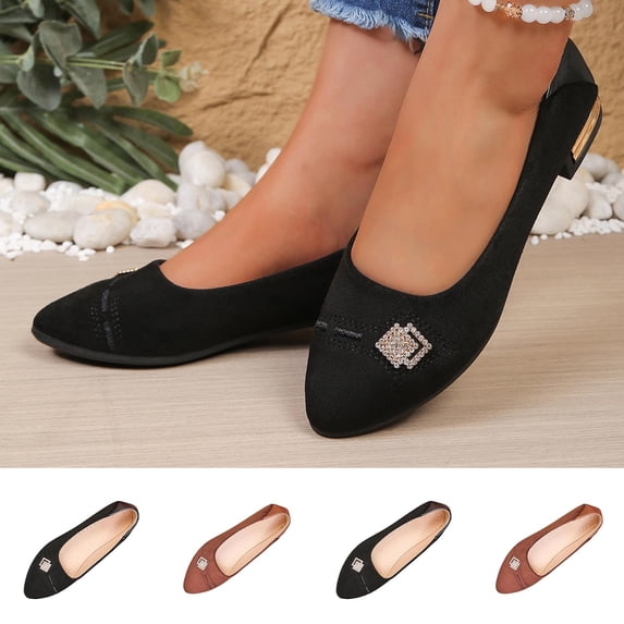 Women Pumps Low Chunky Rounded Toe Heels Healed Dress Pumps Elegant Wedges Working Shoes Brown 9.5(43)