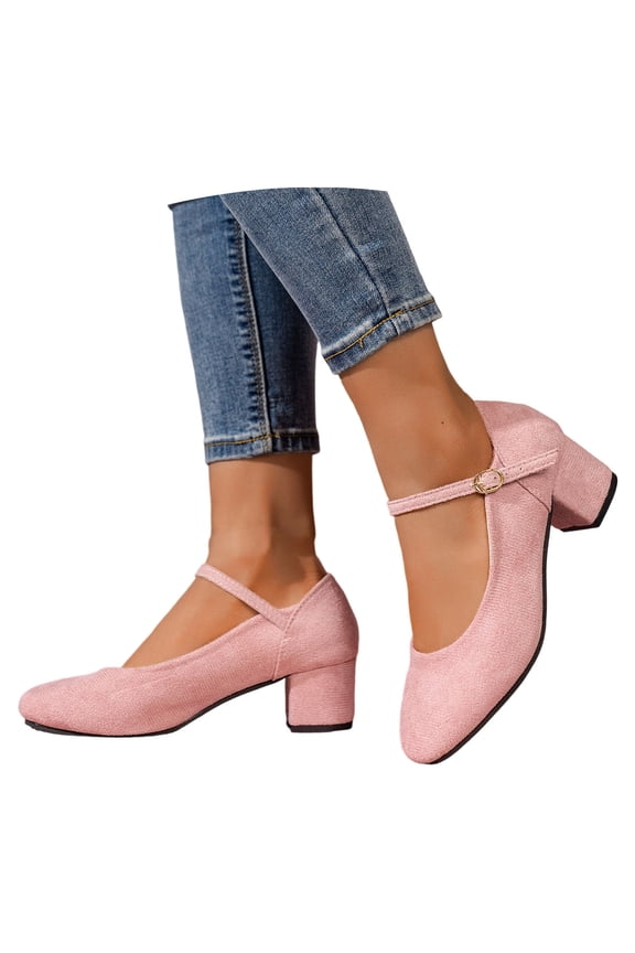 Women Pumps Traditional Dancing Shoes Heel Buckle Design Elegant Bridal Shoes Classic Ballerinas Comfortable Footwear For Dance And Formal Occasions ,Us Size:9