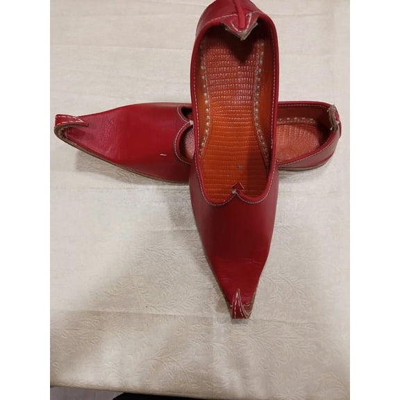 Women Punjabi Shoes Handmade Indian Leather Mojaries Moccasin Jutties US 9.5-13
