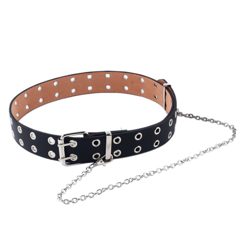 Grommet Belt With Single Holes All The Way Around Women Punk