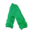 thumbnail image 1 of Women Punk Plush Solid Leg Warmer Aesthetic Green Fuzzy Boot Cuffs Leg Cover, 1 of 15