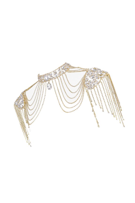 Multilayer Metal Shoulder Chain Adjustable Body Jewelry Back Chain Jewelry Add Charm to Outfits Suitable for Women
