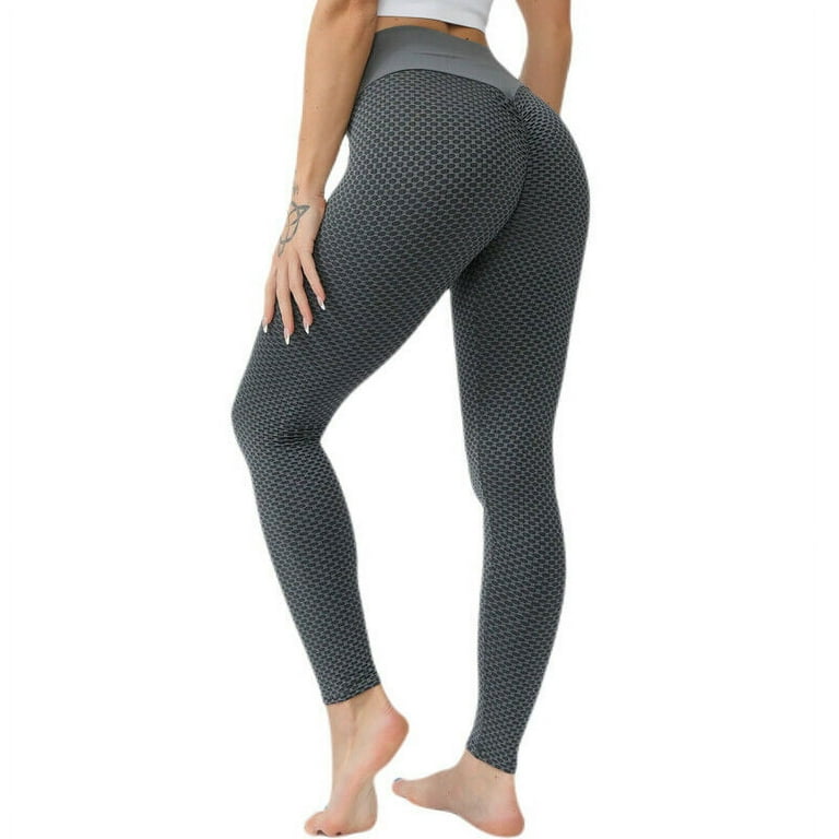 TikTok Leggings Womens Push Up Anti-Cellulite Yoga Pants Ruched Compression  Gym