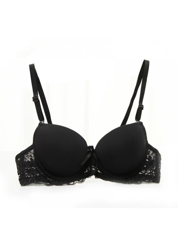 Women Push Up Bra Demi Cup Padded Underwire Supportive Bras Lace Everyday Comfort