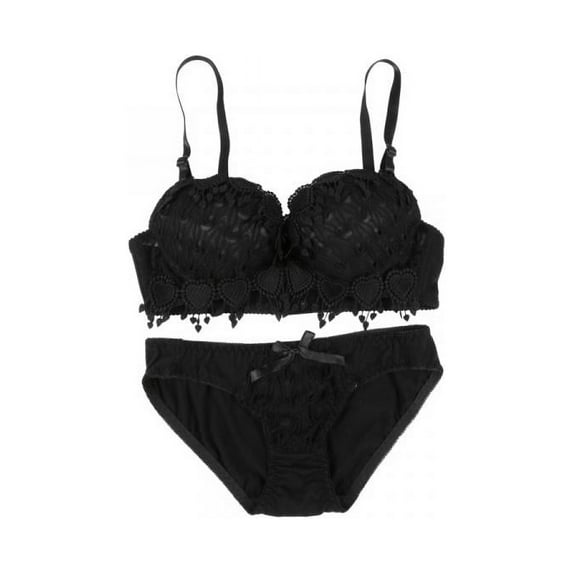 Women Push Up Bra Lace Underwear Set Underwire Brassiere Outfit