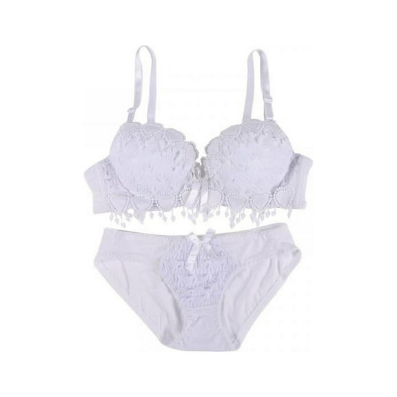 Women Push Up Bra Lace Underwear Set Underwire Brassiere Outfit