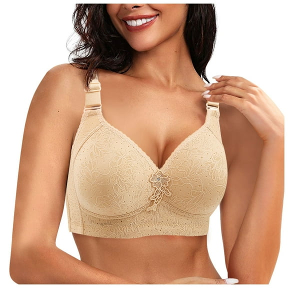 Women Push Up Bra Lingerie Thin Cup Comfortable Jacquard Design Breathable Soft Support Everyday Wear
