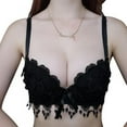 thumbnail image 1 of Women Push Up Bra Sets Floral Lace Bra + Panties Underwear Set Underwire Brassiere Outfit, 1 of 8