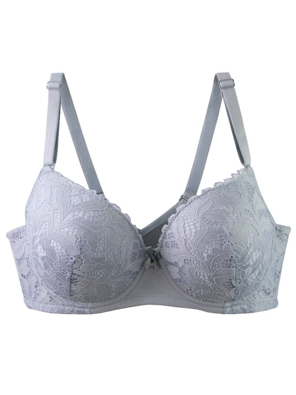 Women Push Up Bra, Underwire Lace Bra Full Coverage D Cup, Everyday Lift Support Bra for Daily Wear, Nylon, Hand Wash