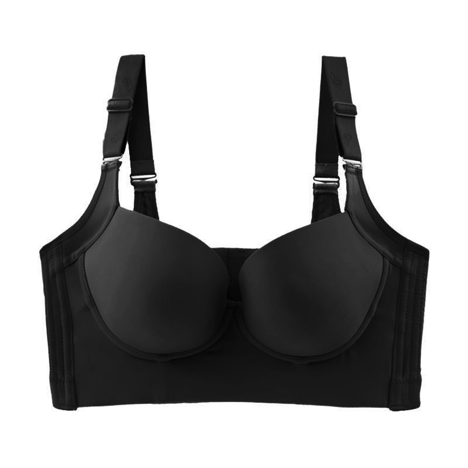 Women Push Up Bras Plus Size Bra with Back Fat Coverage Seamless ...