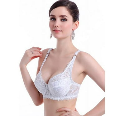 Women Push Up Deep V Ultrathin Underwire Padded Lace Brassiere Bra