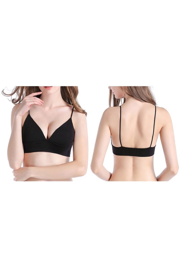 Women Push Up Deep V Underwire Padded Sport Bra Brassiere 32 34 36 38 Cup B C D