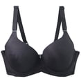 thumbnail image 1 of Women Push Up Underwire Bras Supportive Full Coverage Comfortable Everyday Bra for Sleep Work (Black,85E), 1 of 4