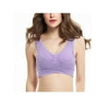 thumbnail image 1 of Women Push-up Lace Wireless Bra,Cross Side Buckle Workout Sleepwear Activewear, 1 of 5