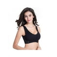 thumbnail image 1 of Women Push-up Lace Wireless Bra,Cross Side Buckle Workout Sleepwear Activewear, 1 of 5