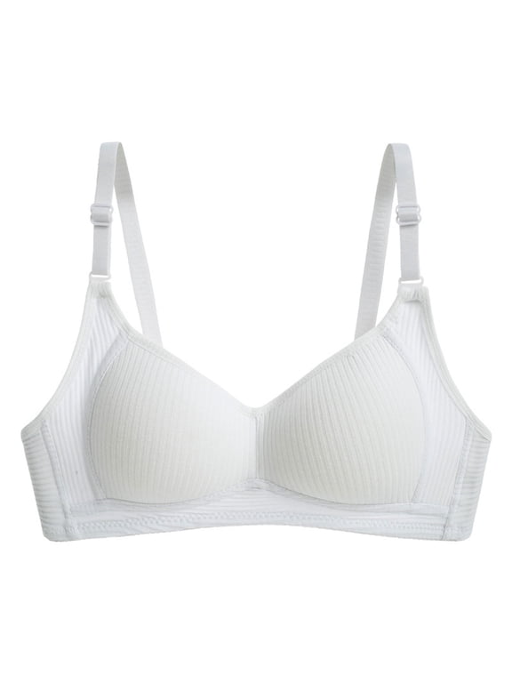 Women Pushup No Wire Bras Adjustable Straps Lightly Padded Soft Support Seamless Wire Free Bralette for Girls