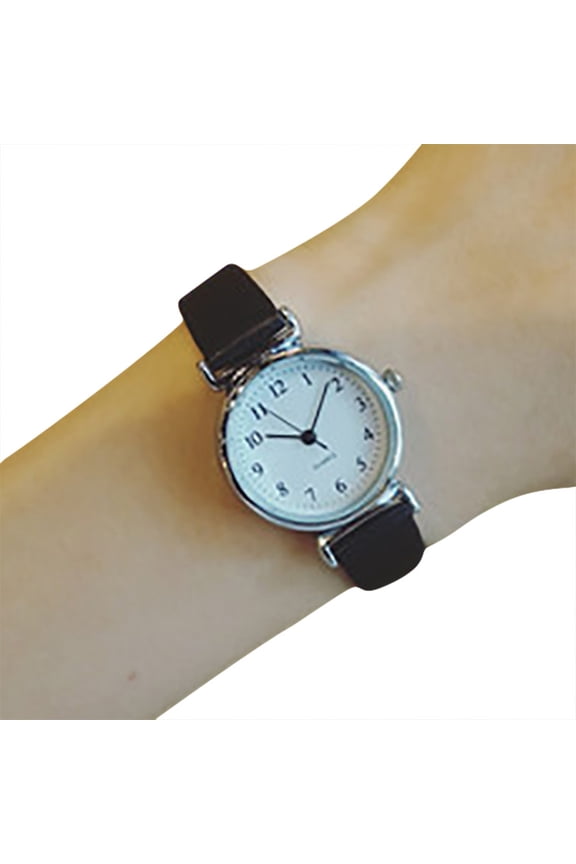 Women Quartz Analog Wrist Womens Watch Leather Strap Small Dial Delicate Watch Womens Analog Watch Business Watches Bk