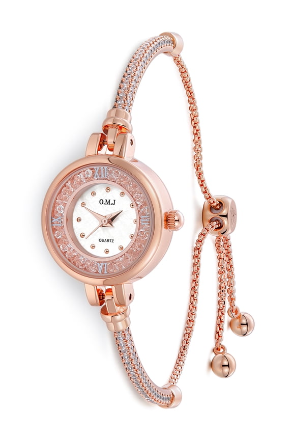Women Quartz Watch Bracelet Watches with Crystals Waterproof Analog Fashion Luxury Dress Wristwatch for Women Wife Birthday Christmas Gifts
