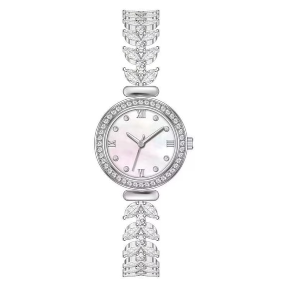 Stainless Steel  Rhinestone Quartz Wrist Watch