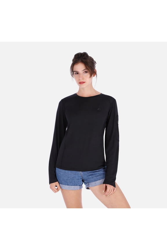 Women QuickDry LS Shirt - Black - M
