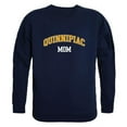 thumbnail image 1 of Women Quinnipiac Bobcats Mom Crewneck Fleece, Navy - Large, 1 of 1