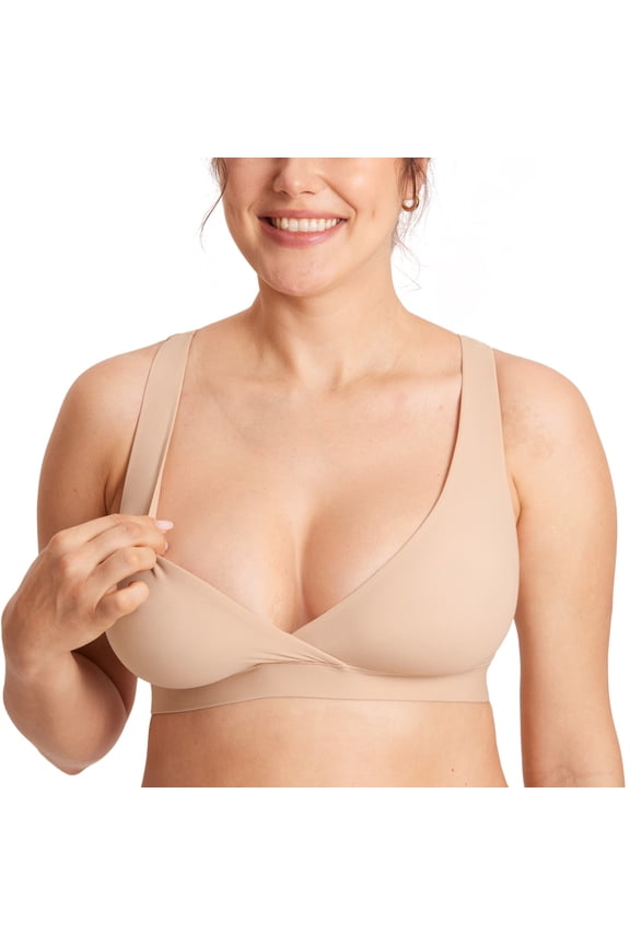 Women Racerback Nursing Sleep Bras for Breastfeeding Crossover Wireless Maternity Bralette Comfy