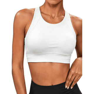 Women Racerback Sports Bra Full Support Padded Workout Bra for Large Bust Comfortable High Impact Yoga Gym Bra