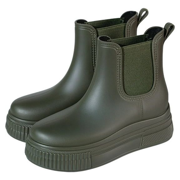 Women Rain Boots Ankle Rain Boots Waterproof Non- Casual Shoes Short Rain Boots Wide Calf For Gardening Outdoor Work And Everyday Wear Rain Boots