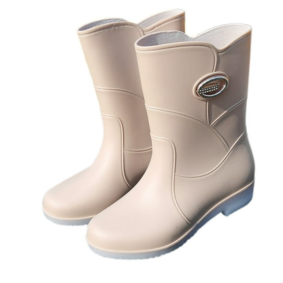 Women Rain Boots Ankle Rain Boots Waterproof Non- Casual Shoes Short Rain Boots Wide Calf For Gardening Outdoor Work And Everyday Wear Rain Boots
