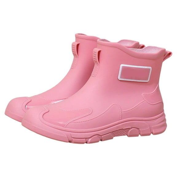 Women Rain Boots Ankle Rain Boots Waterproof Non- Casual Shoes Short Rain Boots Wide Calf For Gardening Outdoor Work And Everyday Wear Rain Boots