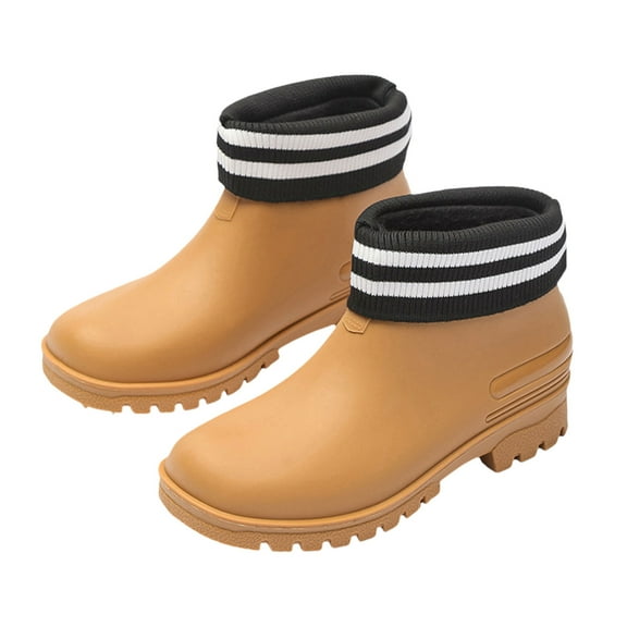 Women Rain Boots Ankle Rain Boots Waterproof Non- Casual Shoes Short Rain Boots Wide Calf For Gardening Outdoor Work And Everyday Wear Rain Boots