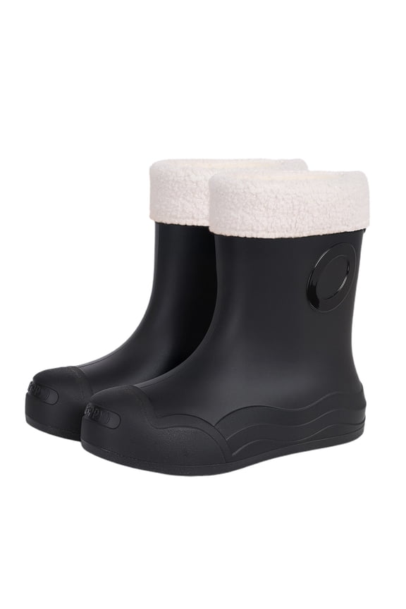 Women Rain Boots Ankle Rain Boots Waterproof Non- Casual Shoes Short Rain Boots Wide Calf For Gardening Outdoor Work And Everyday Wear Rain Boots