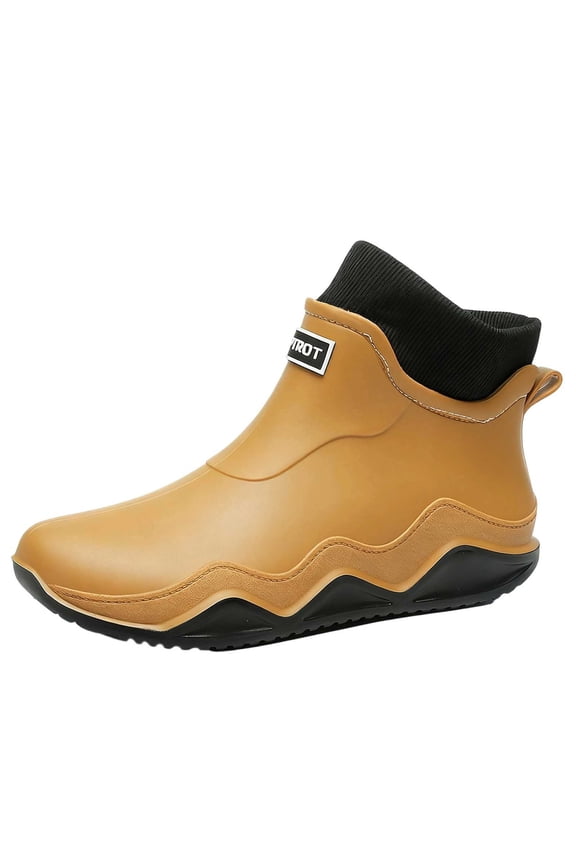 Women Rain Boots Ankle Rain Boots Waterproof Non- Casual Shoes Short Rain Boots Wide Calf For Gardening Outdoor Work And Everyday Wear Rain Boots