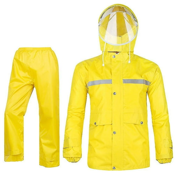 Women Rain Suit Jacket & Trouser Suit Raincoat Outdoor Waterproof Anti-storm