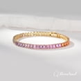 thumbnail image 1 of Women Rainbow Sapphire Tennis Bracelet Silver Gold Multicolor wedding,child birth gift for her, 1 of 5