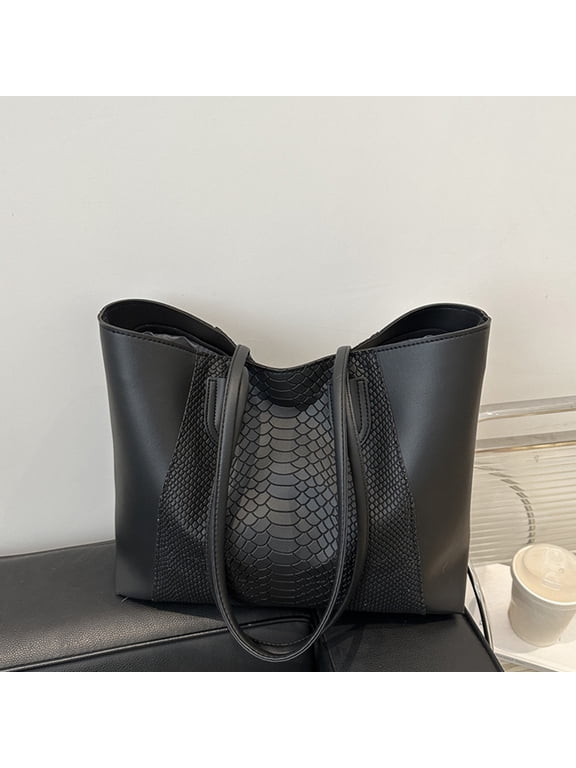 Women Real Leather Tote Bag for Work Commuting, Large Lightweight Zippered Shoulder Handbag with Pocket for Everyday Fall Winter, Birthday Christmas Gift for Her